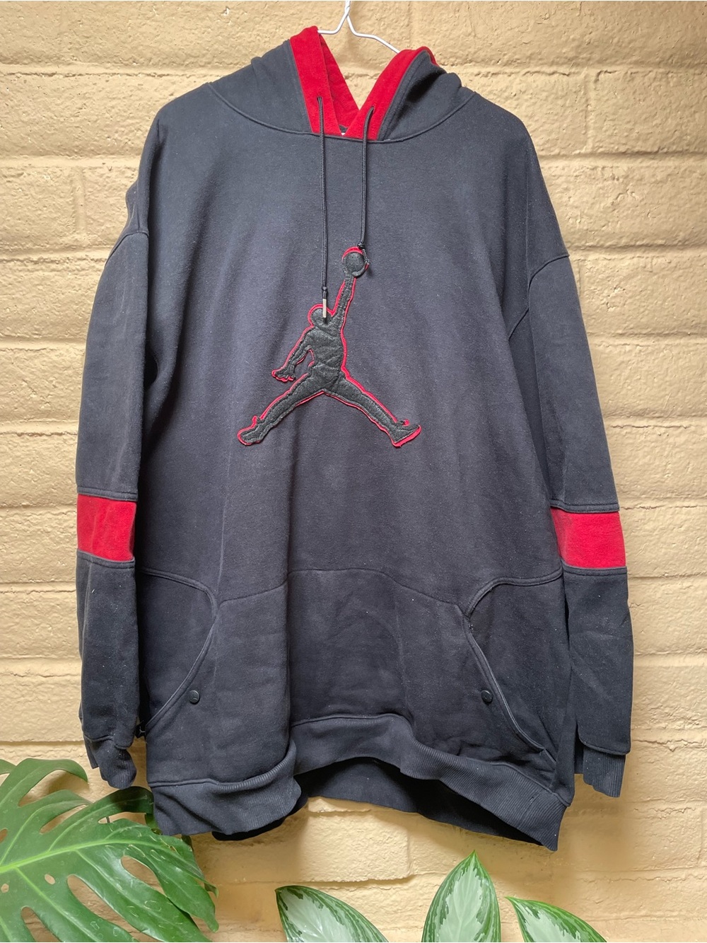 Jordan Black and Red Jumpman Pullover Hoodie